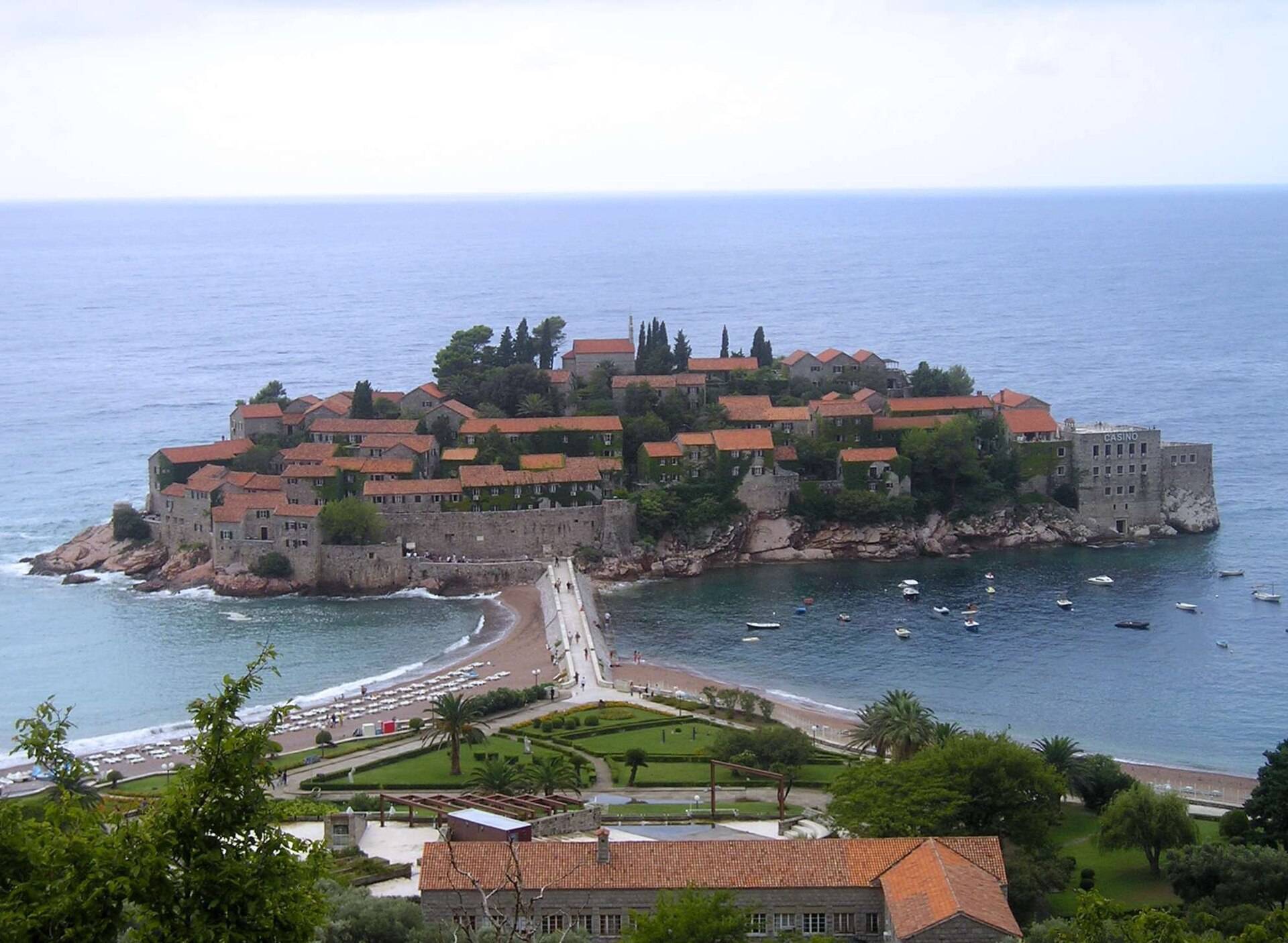 Budva Old Town beside the Adriatic coast