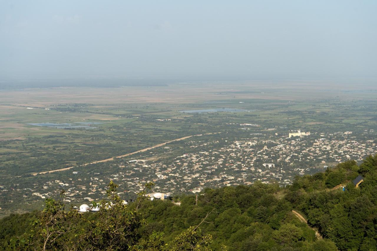 Alazani Valley viewed from Sighnaghi in Kakheti, Georgia